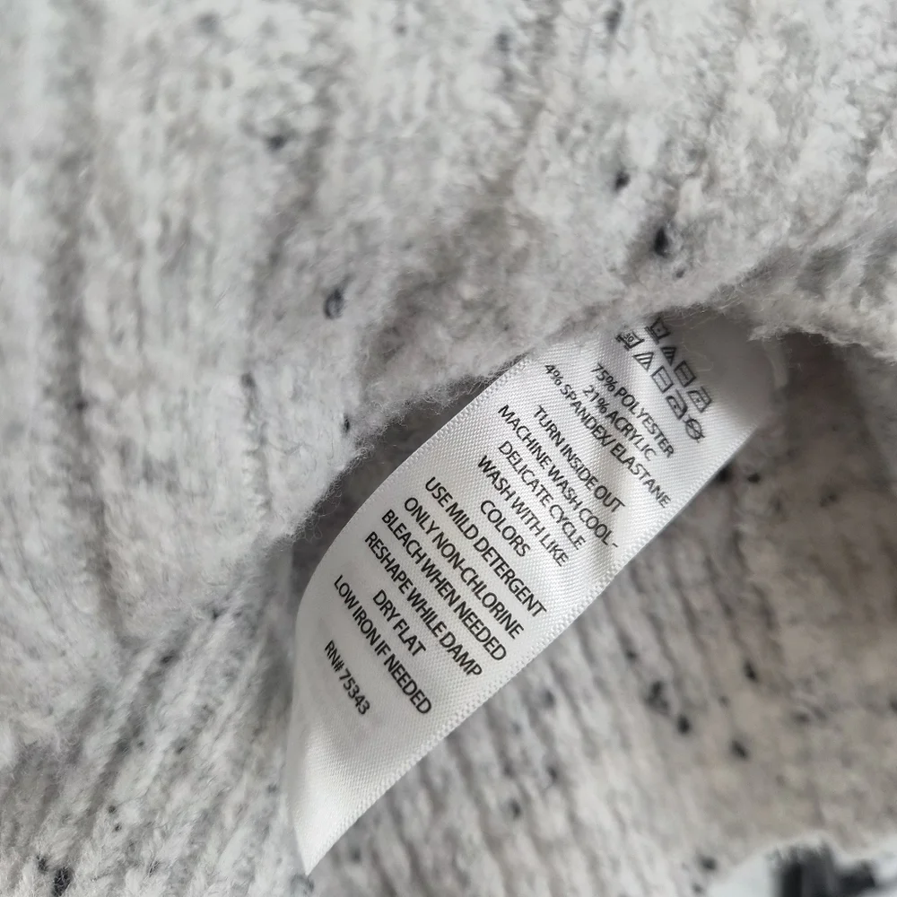 Song of Style Long Ribbed Knit Sz Large Soft Cardigan Duster Gray Fleck‎ Pockets